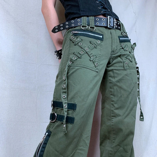 Green Zipper Jeans