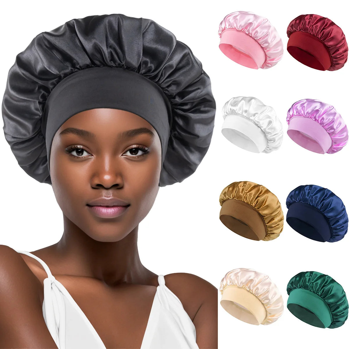 Unisex Head Wrap Elastic Band Cap