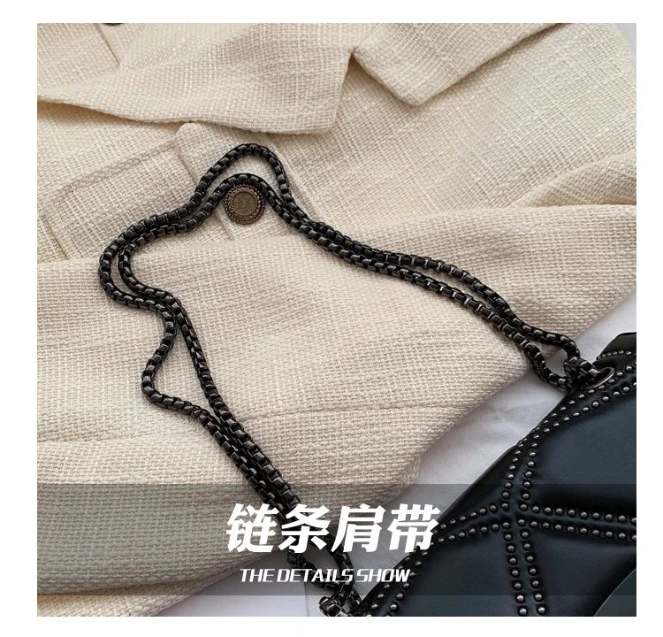 Rivet Chain Small Crossbody Bags For Women