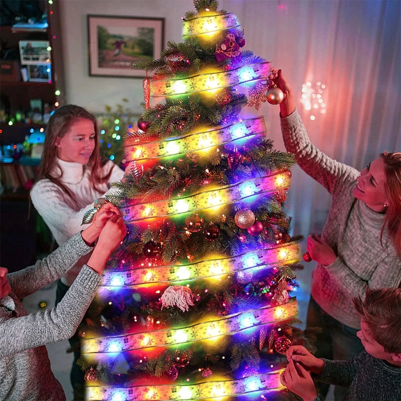 Christmas Ribbon Fairy Lights