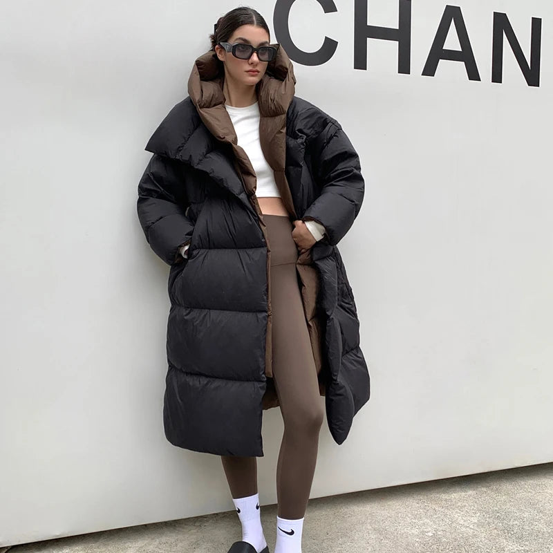 Fluffy Long Duck Down Women Winter Jacket