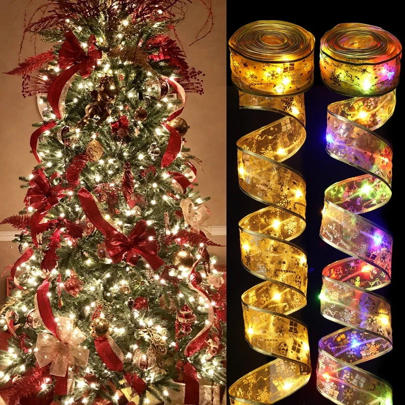 Christmas Ribbon Fairy Lights