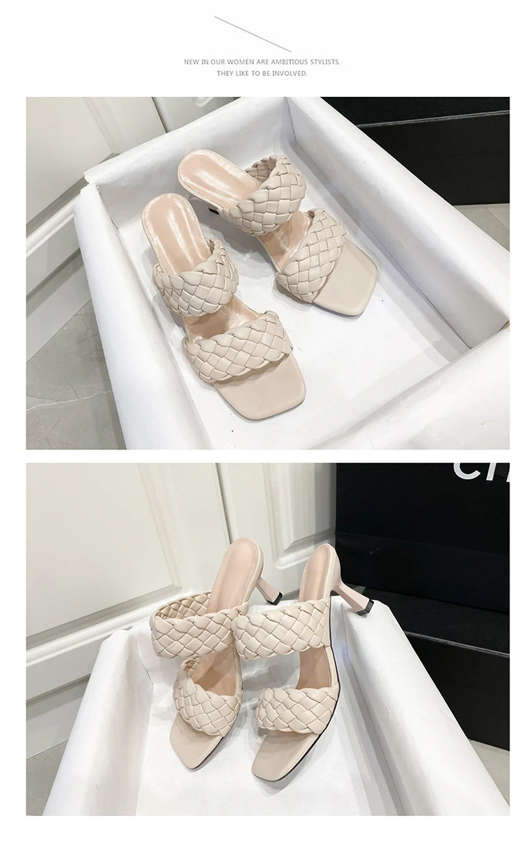 Summer Fashion Square Slippers