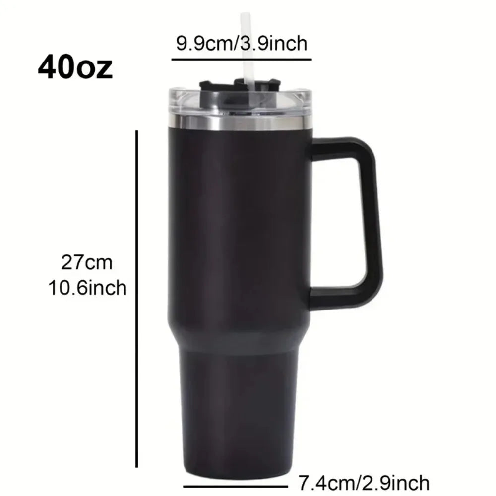 Vacuum Flask With Handle Straw