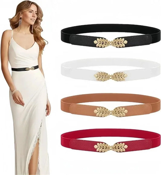 Elastic Waist Belt Dress