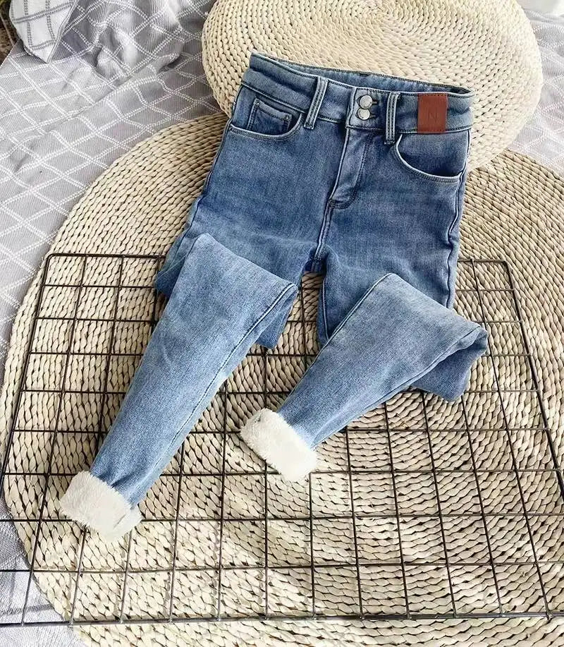 Warm Slim Fit Stretch Denim