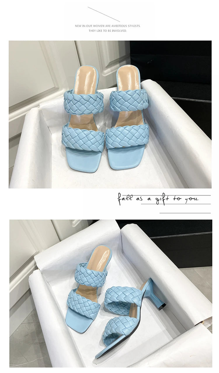 Summer Fashion Square Slippers