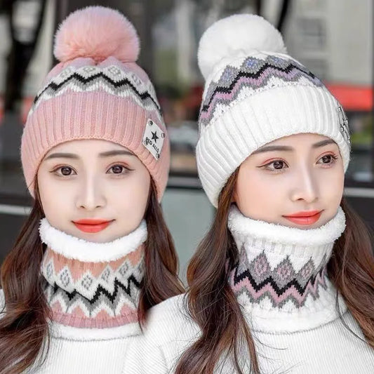 Neck Warmer Hat Scarf Set Beanies For Womens