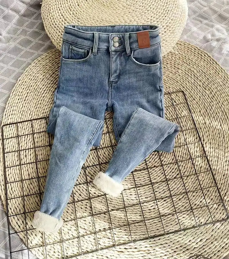 Warm Slim Fit Stretch Denim