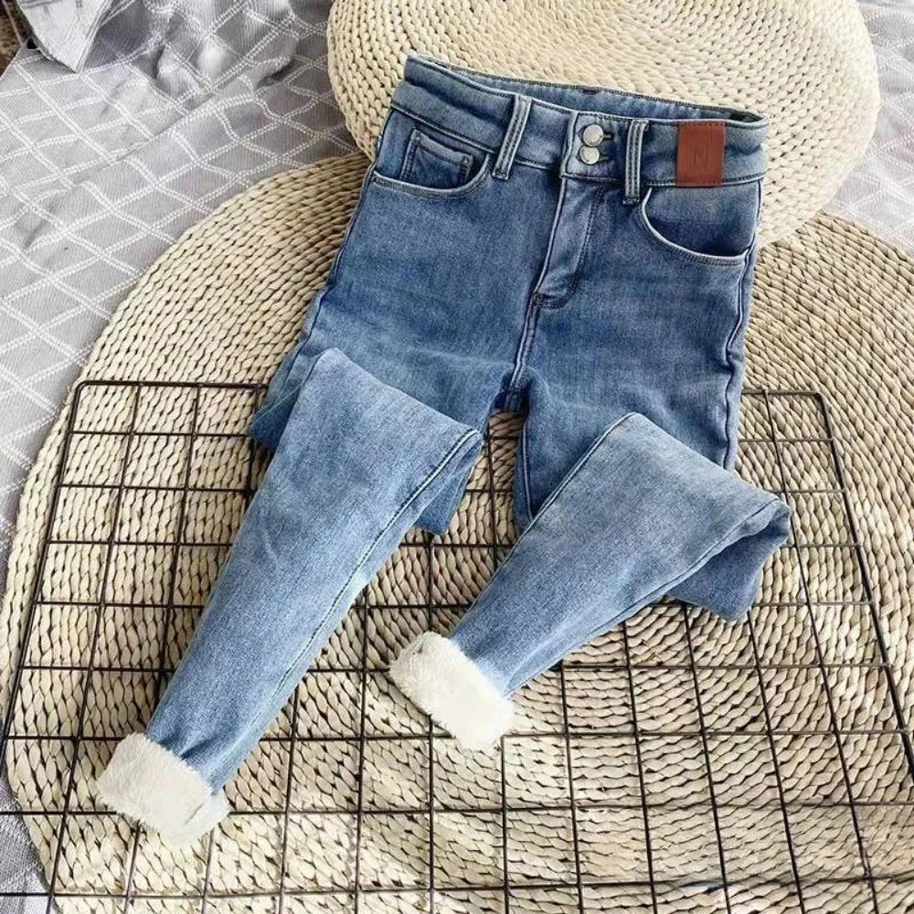 Warm Slim Fit Stretch Denim