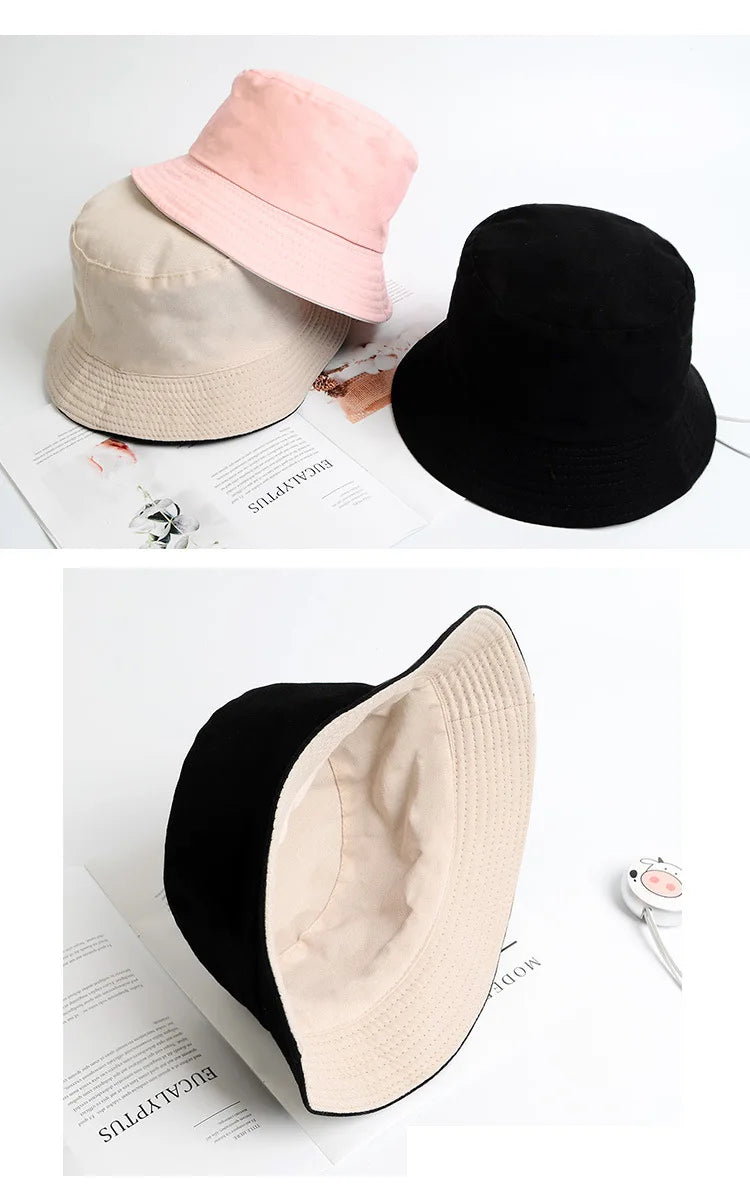 Double-sided Bucket Hats for Women