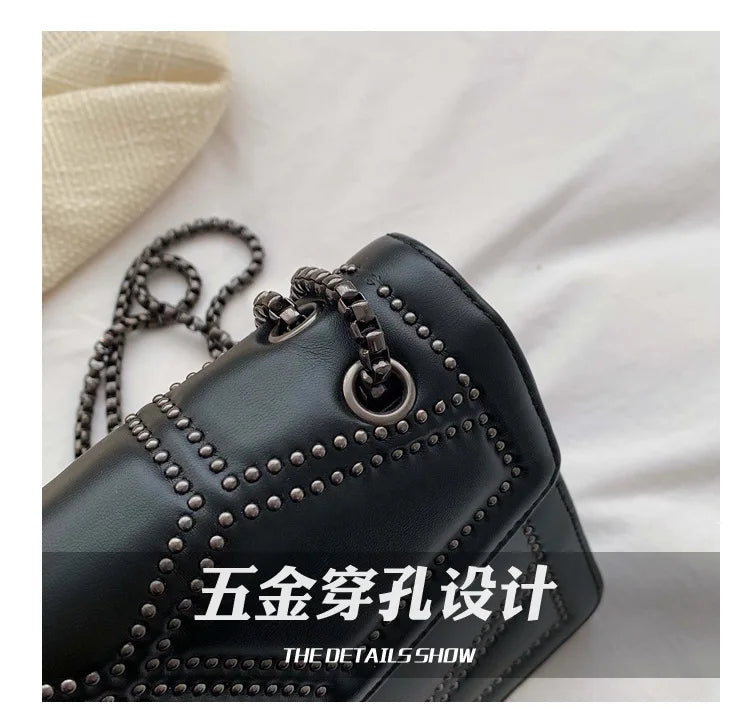 Rivet Chain Small Crossbody Bags For Women