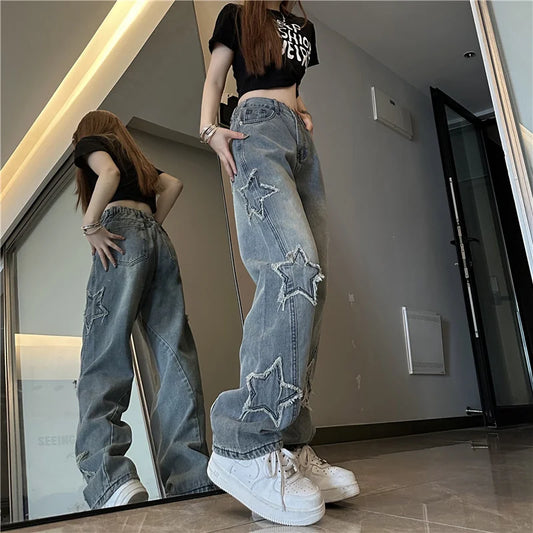 Straight Wide Leg Long Jeans