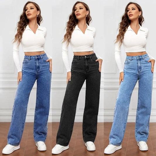 Straight High Waist Pants