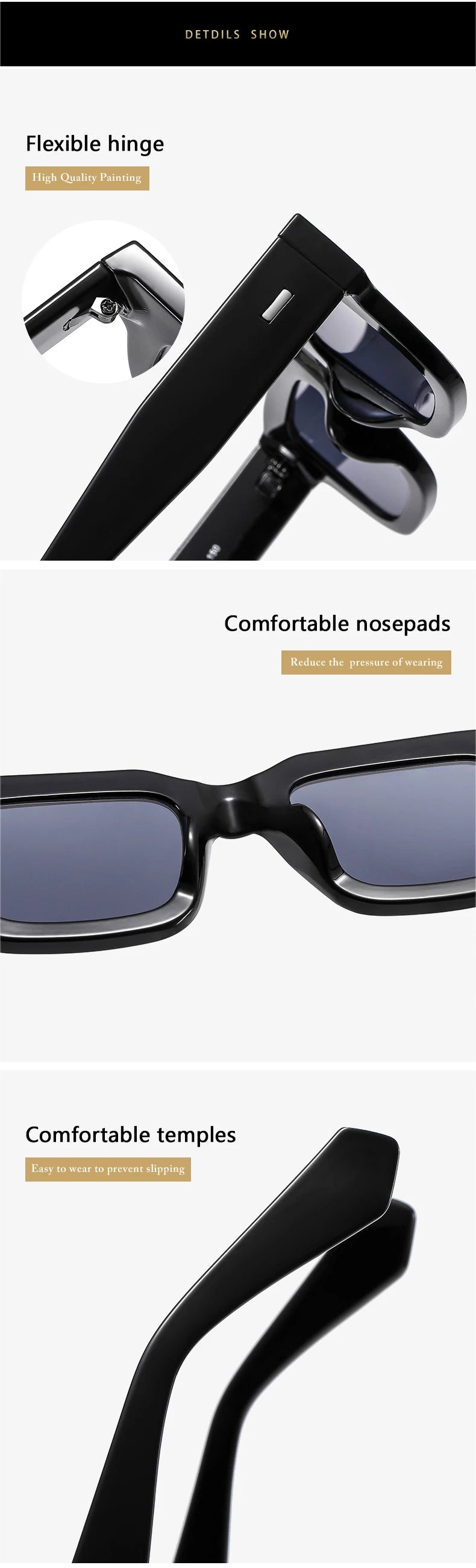 Grey Square Sunglasses