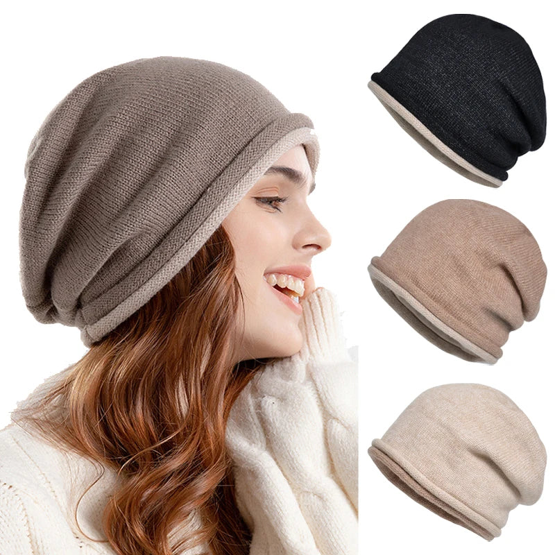 Warm Knitted Beanies Hat for Women