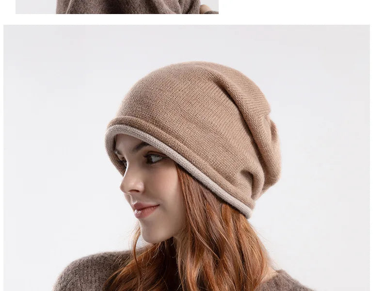 Warm Knitted Beanies Hat for Women