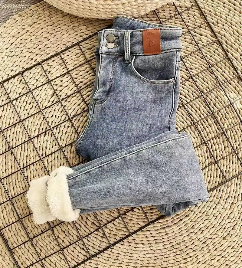 Warm Slim Fit Stretch Denim