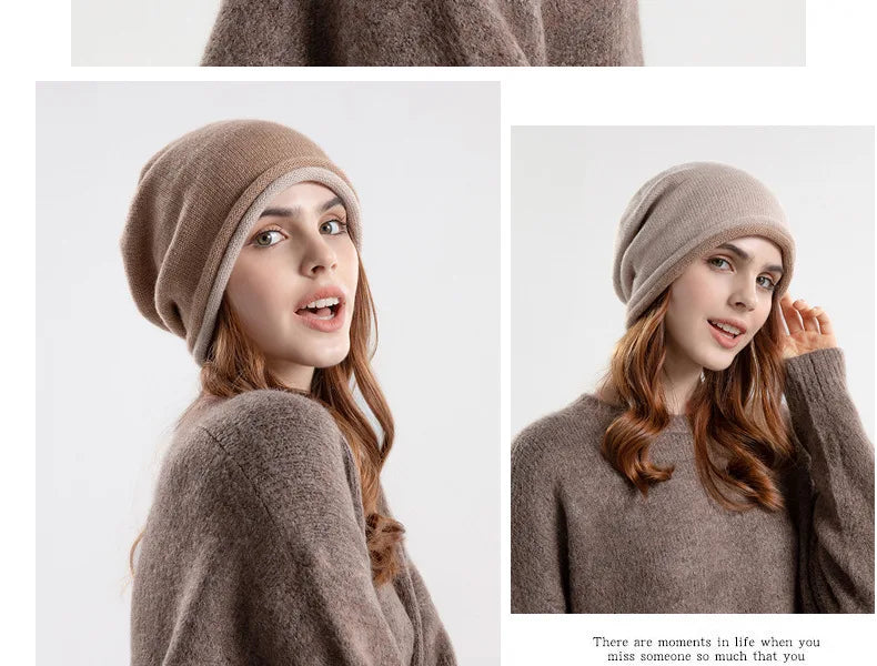 Warm Knitted Beanies Hat for Women