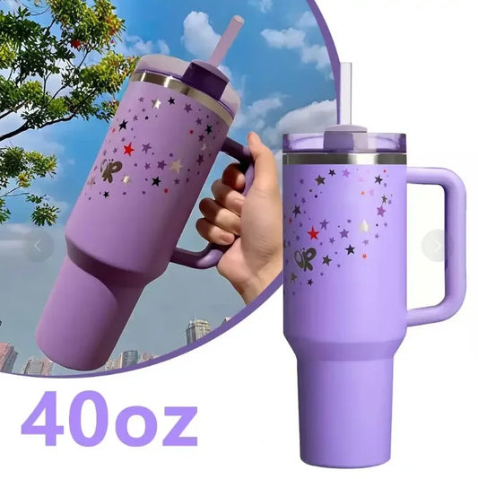 Cup Tumbler with Handle Straw