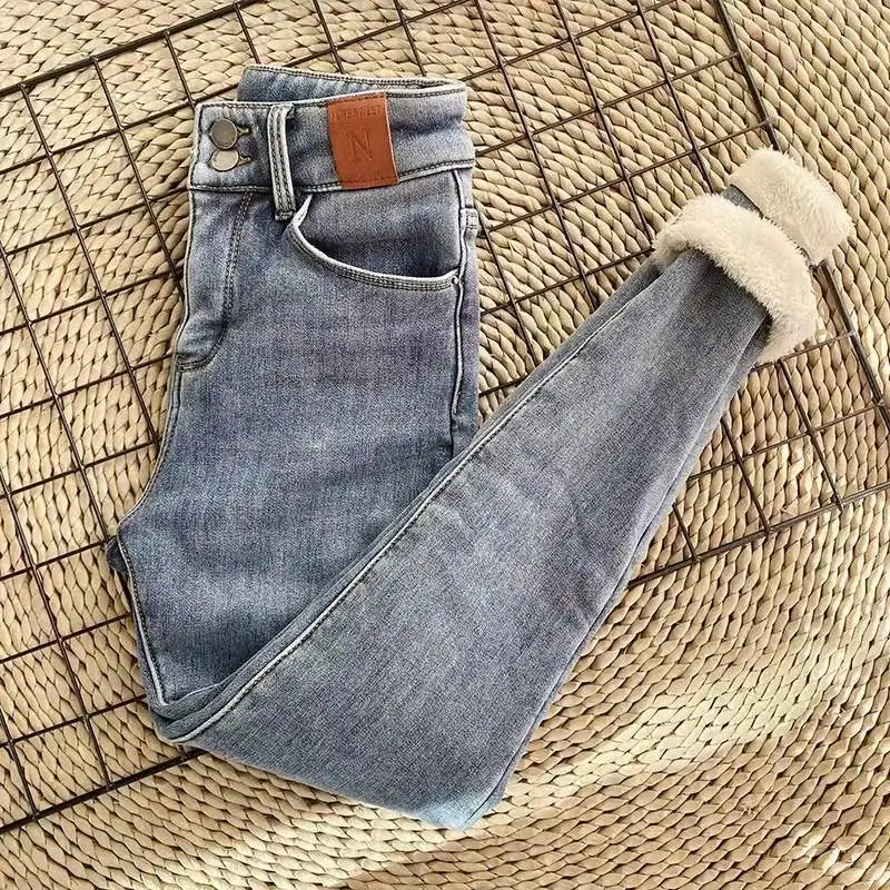 Warm Slim Fit Stretch Denim