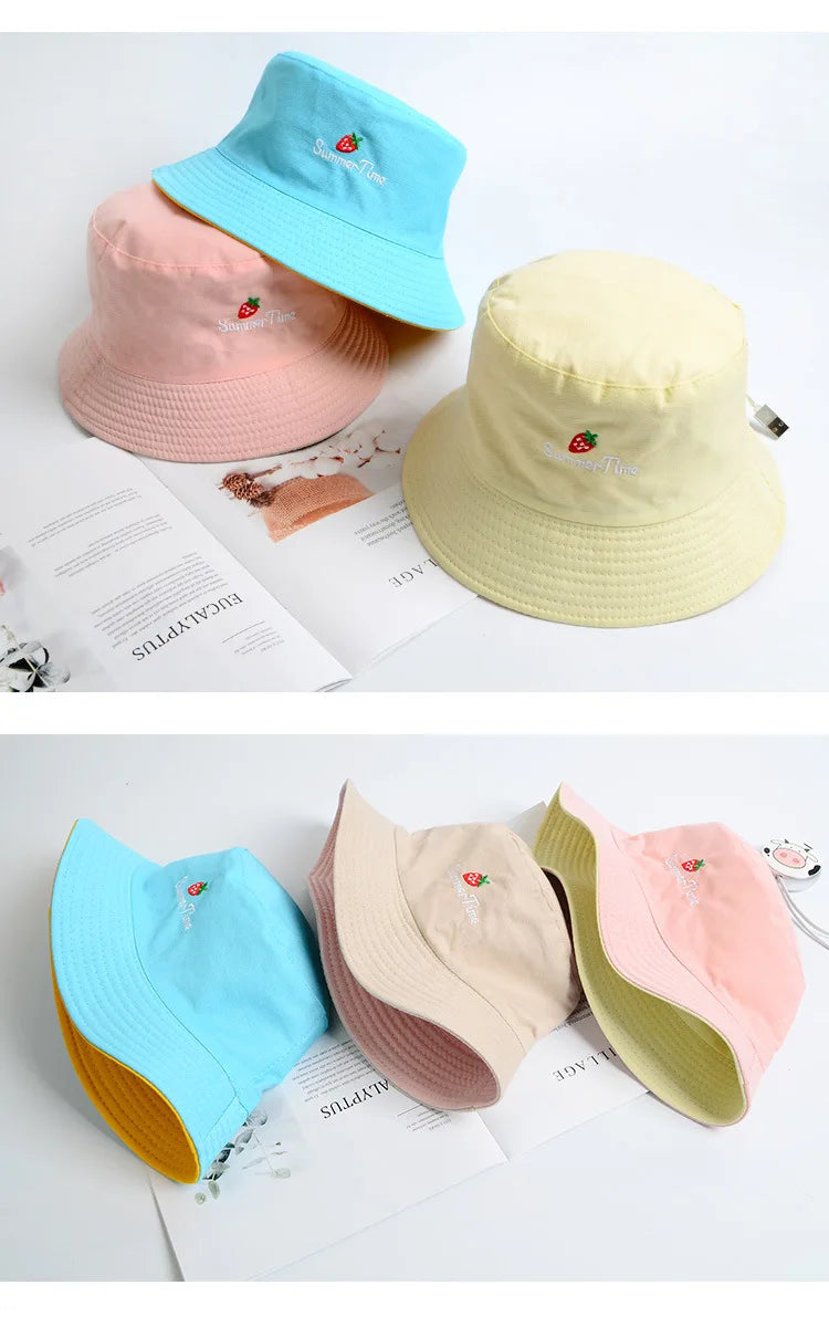 Double-sided Bucket Hats for Women